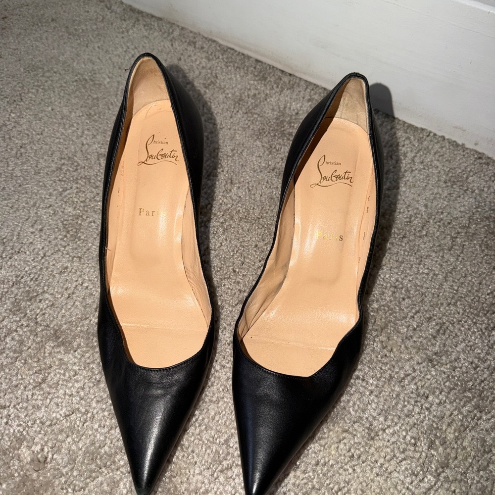Christian Louboutin Black Pointed Toe Heels